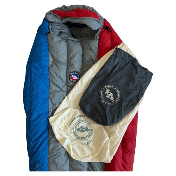 Big Agnes Floyd 15 Sleeping Bag 600 Down - Teen Boys 525006 w/ Stuff Sack & Pad - Picture 1 of 16